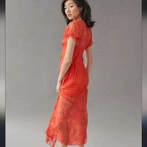 NWOT Urban Outfitters Red Lace Cover-Up